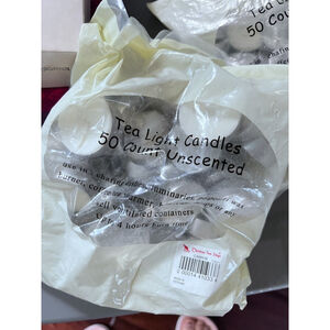 Tea Light Candles Bulk Pack 3 hours Burn White Unscented 50